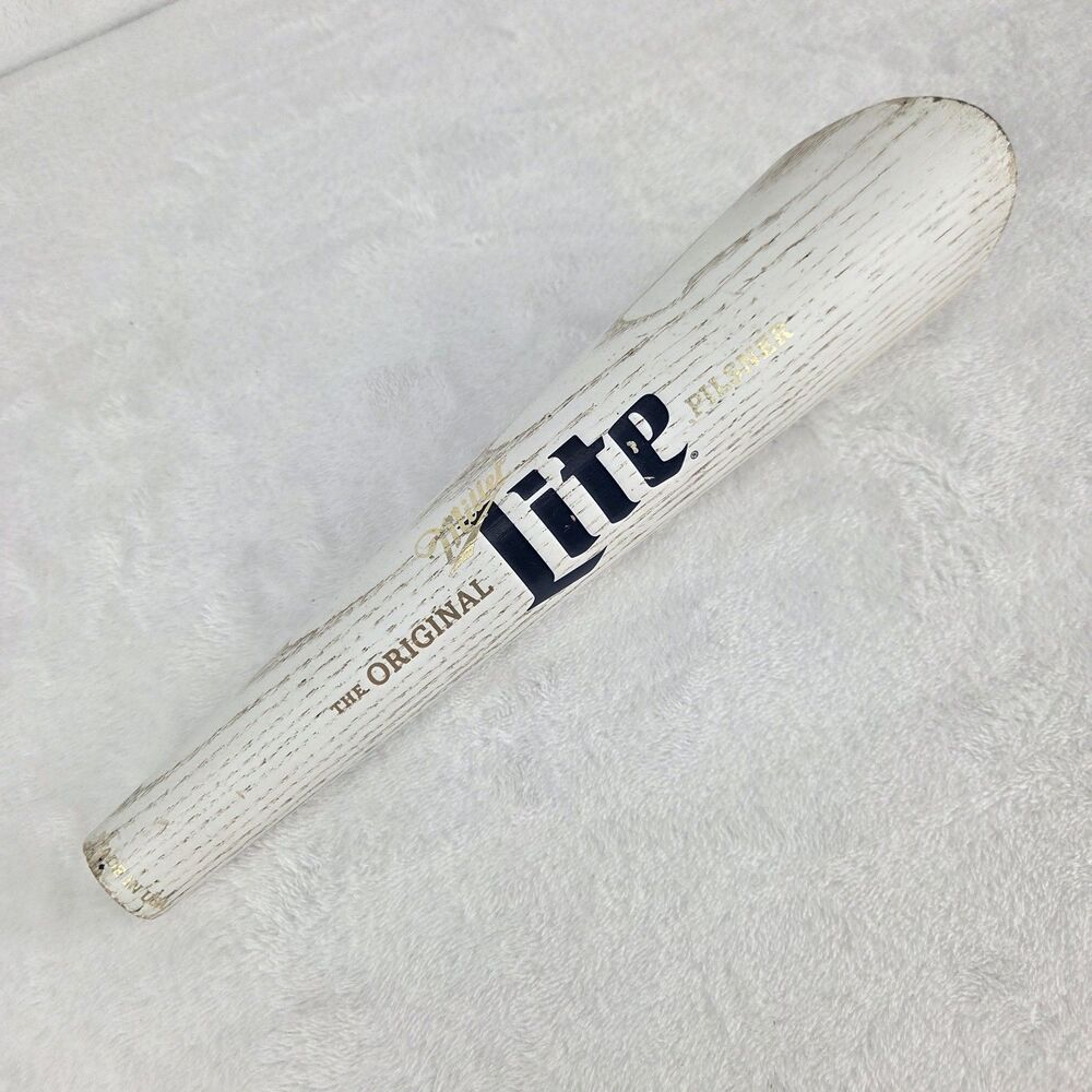 Vintage Miller Lite Original Pilsner Draft Beer Tap Handle White Wood - Picture 8 of 10